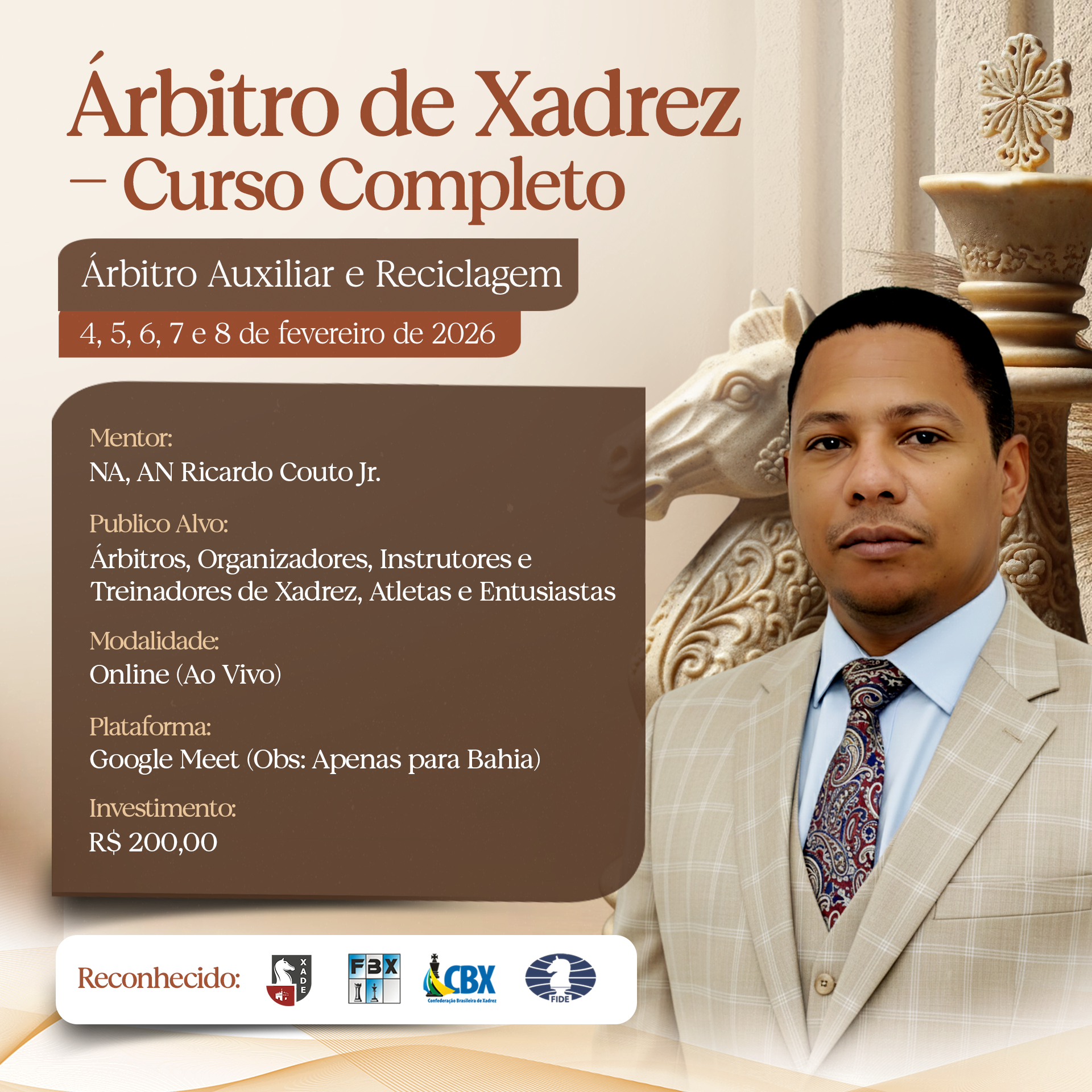 Imagem do curso Árbitro de Xadrez - Curso Completo